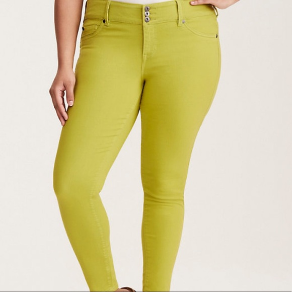 lime green jeggings